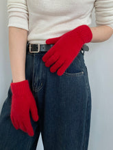 Solid Color Imitation Cashmere Warmer Gloves